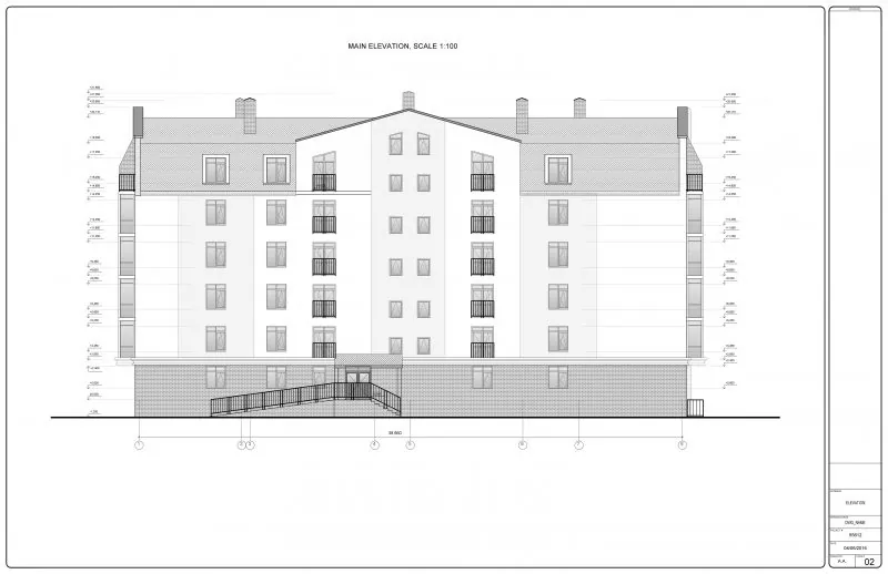 Industrial warehouse 3D rendering