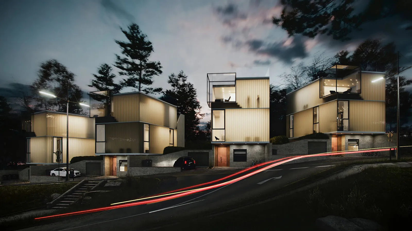 Night exterior render