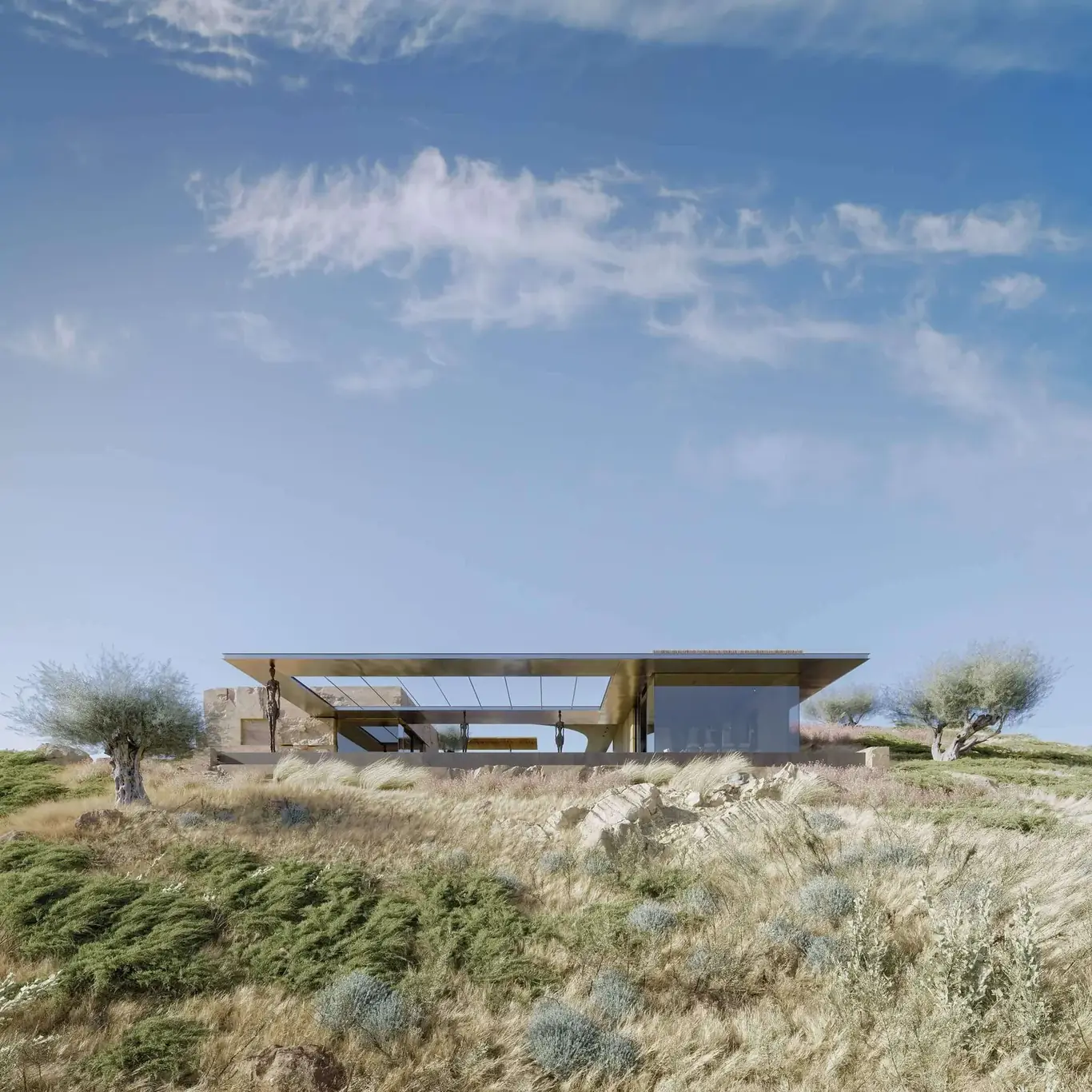 Single family home 3D rendering exterior