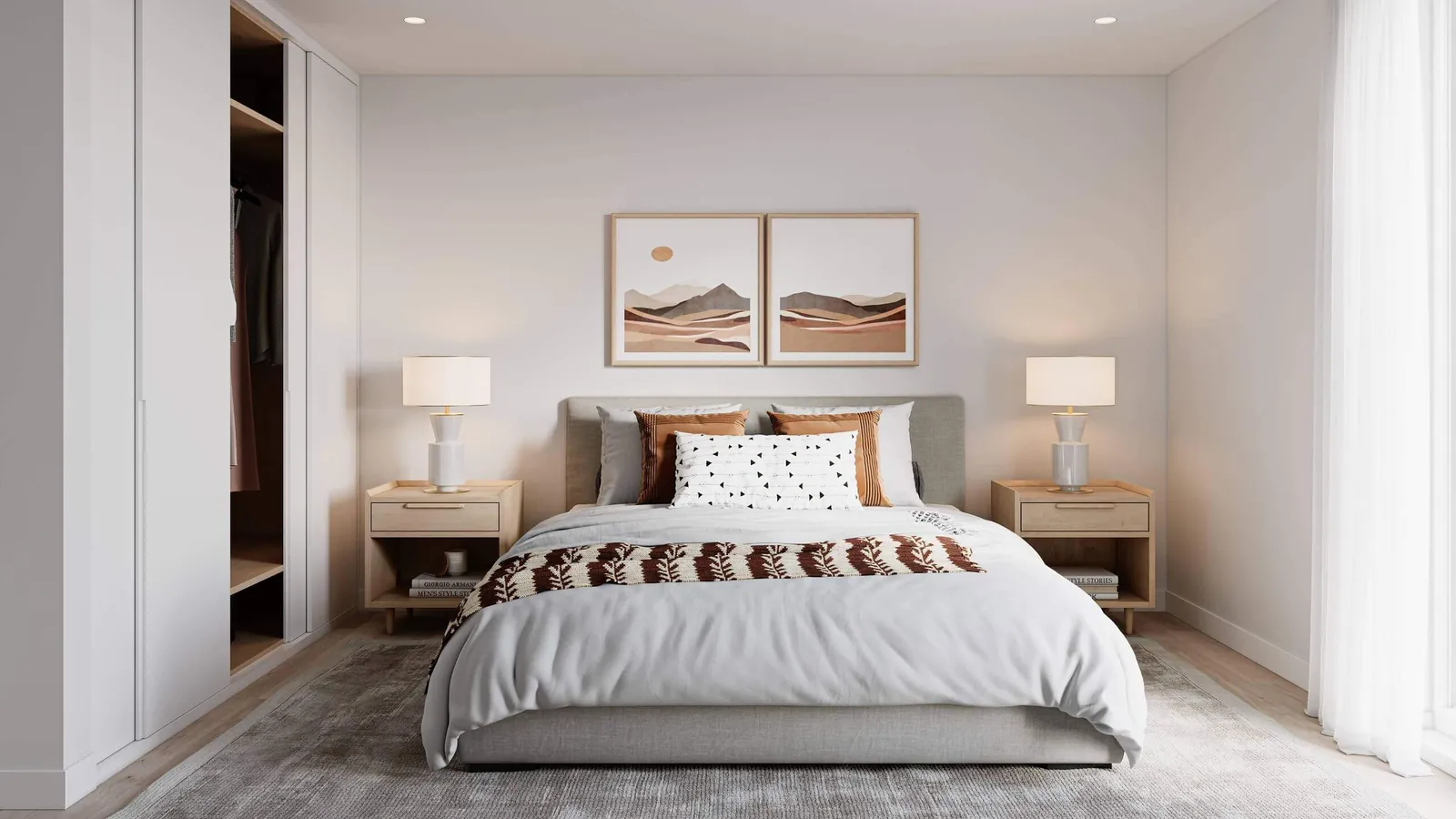 Beach house California coastal 3D rendering