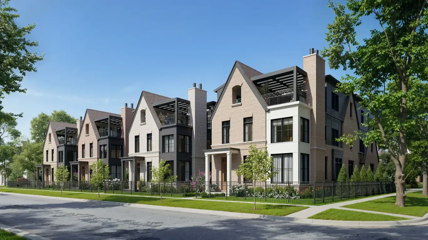 Townhouse 3D rendering row homes