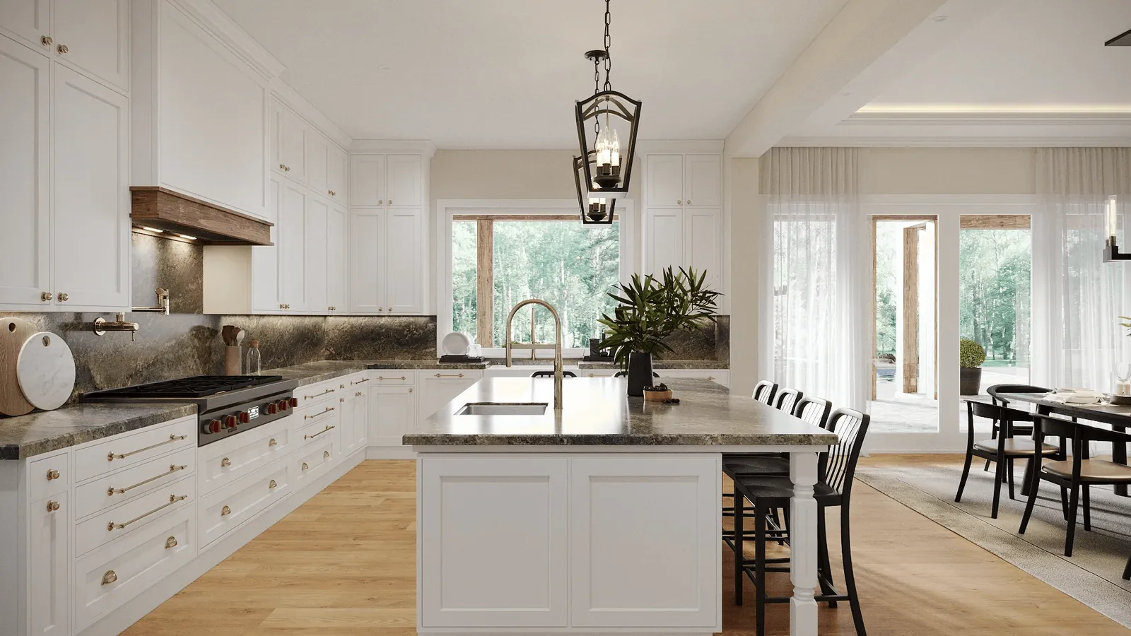 Kitchen 3D rendering visualization