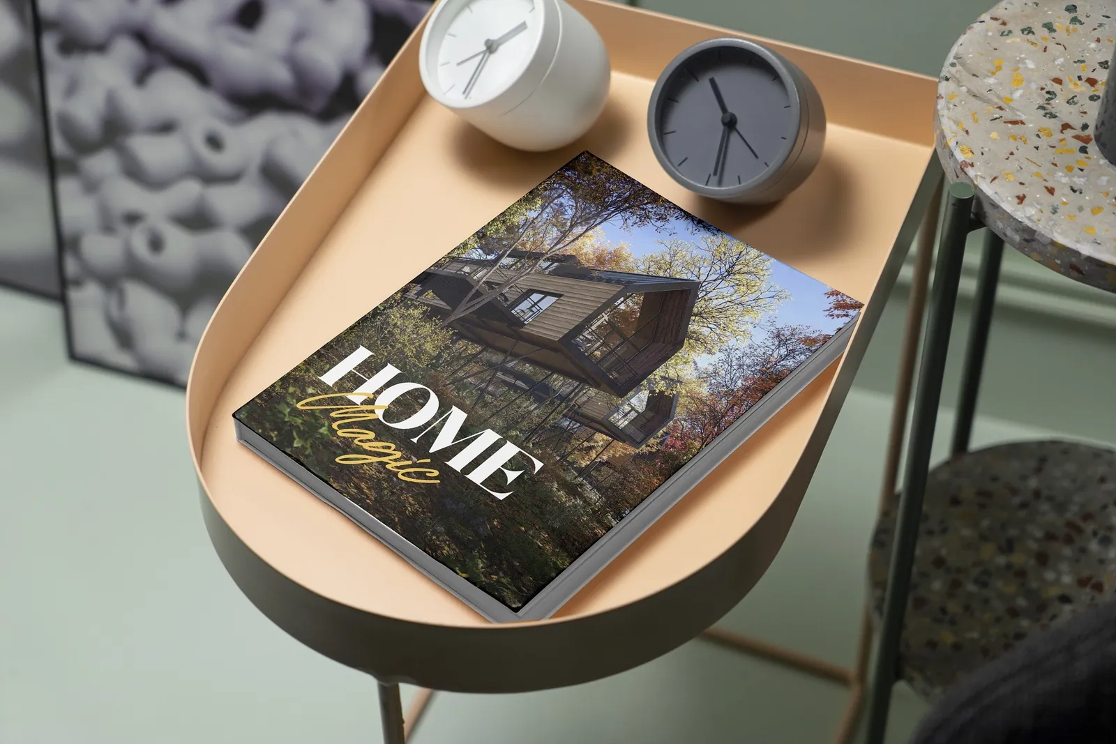 Luxury condo property brochure and sales materials showing 3D renderings for a pre-construction marketing campaign