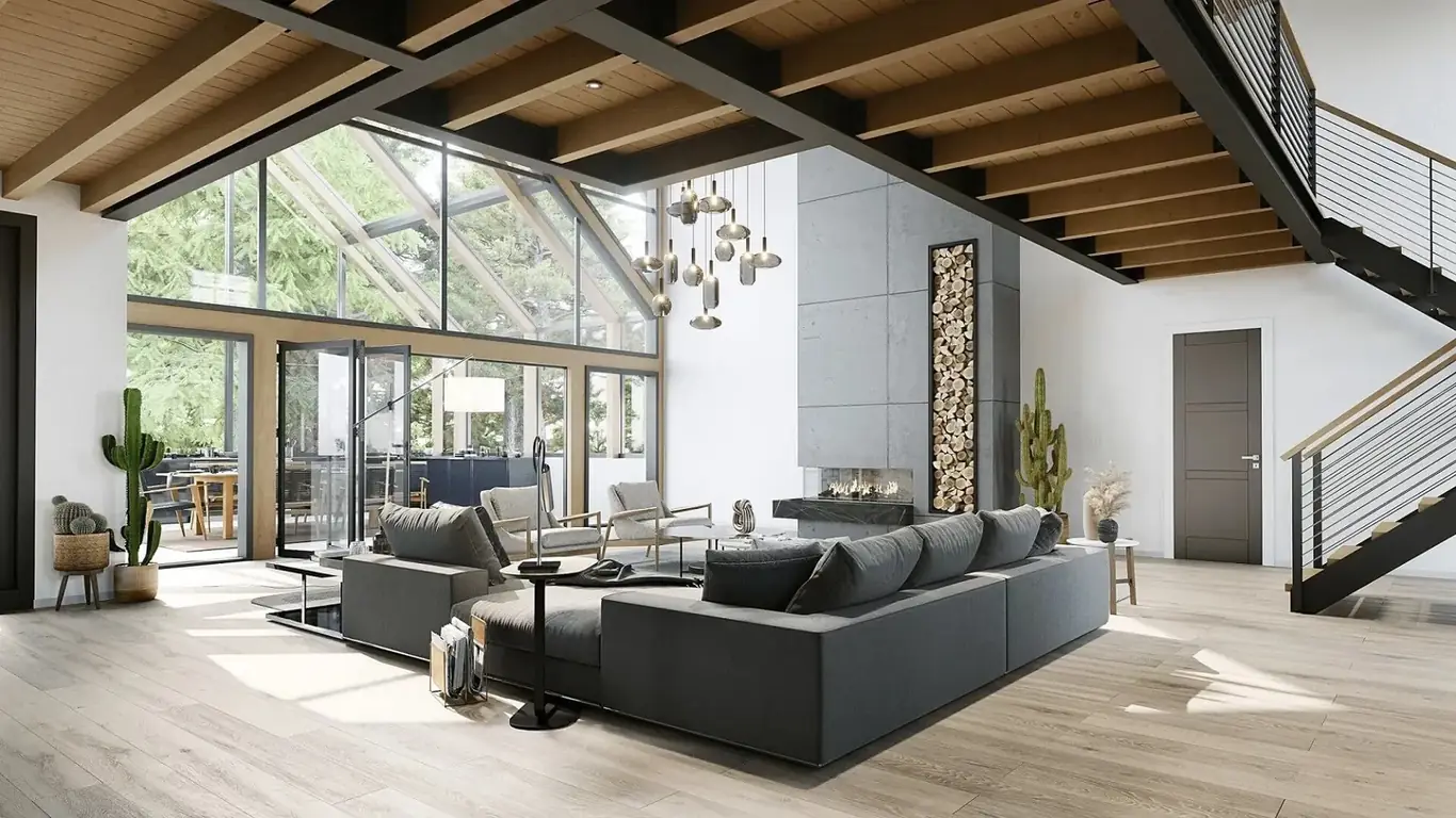 Virtual staging vs 3D rendering interior comparison